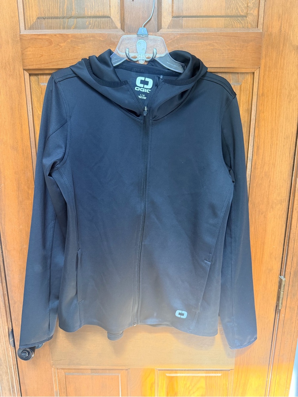 OGIO Black Lightweight Full-Zip Hooded Jacket